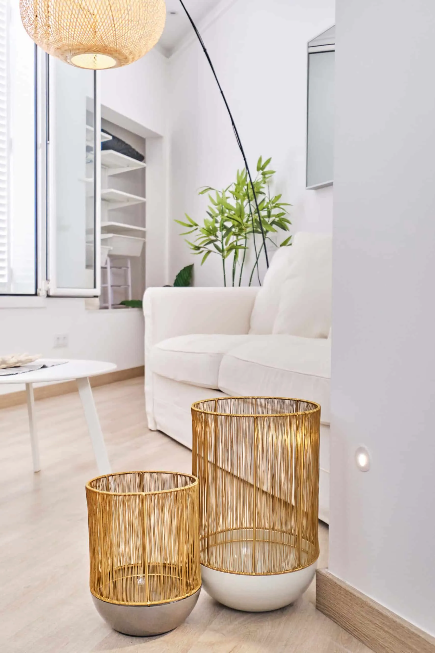 Barcelona roof studio - second-floor studio, living room area decorations, designed by Beatrice Leupold