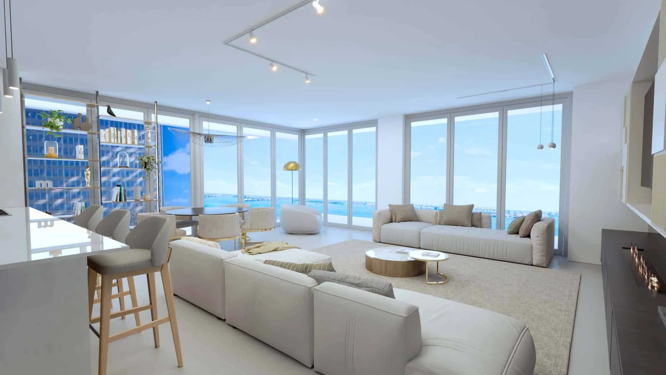 Beach Front Penthouse in Hallandale — interior by Oui Bea