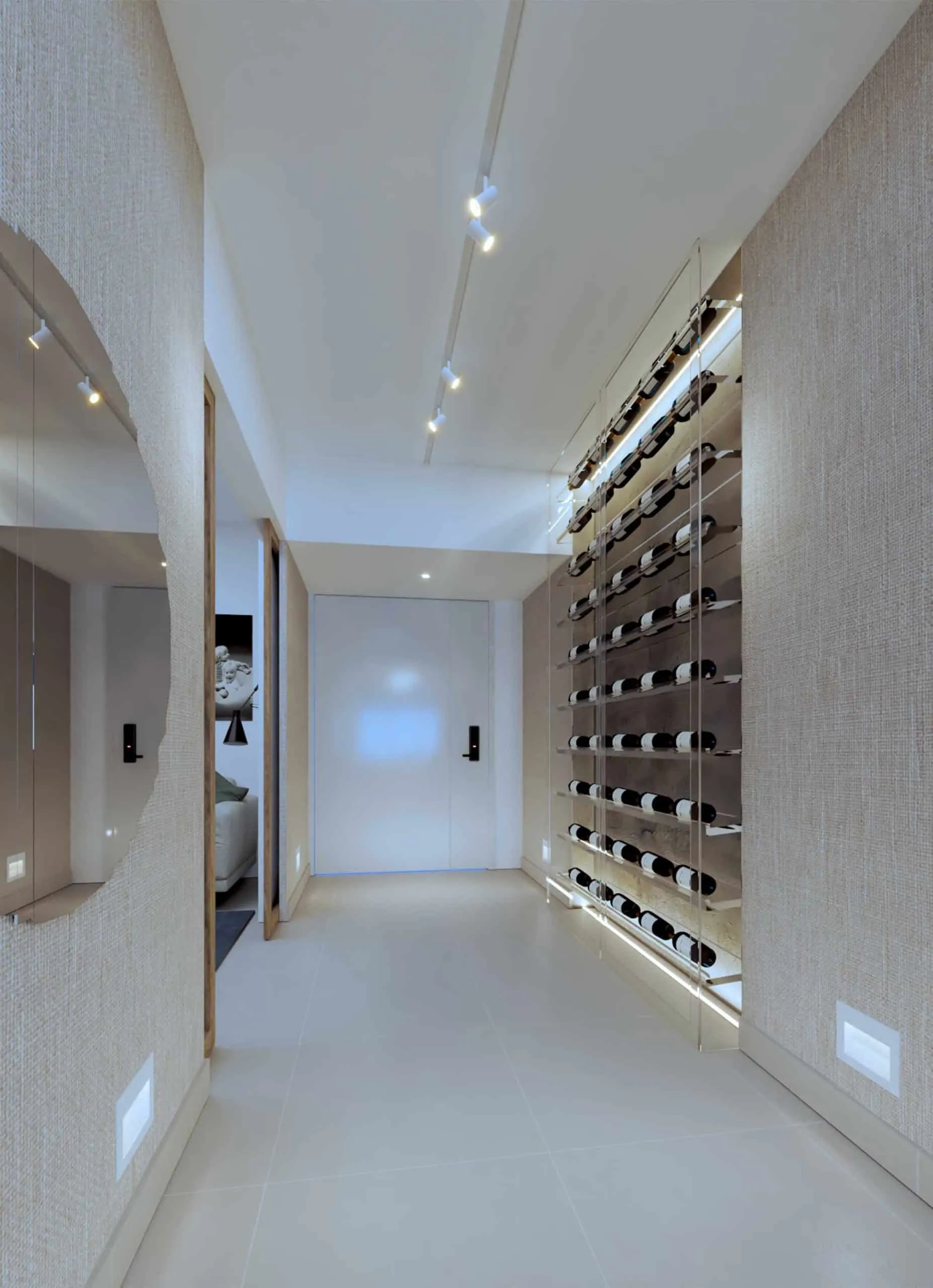 Rendering of the penthouse hallway