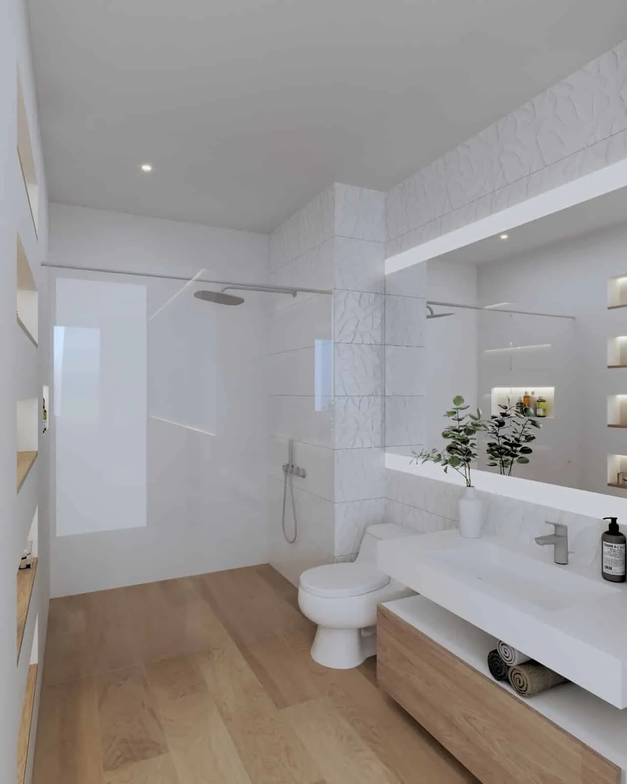 Rendering of the master bedroom of the Brickell condo