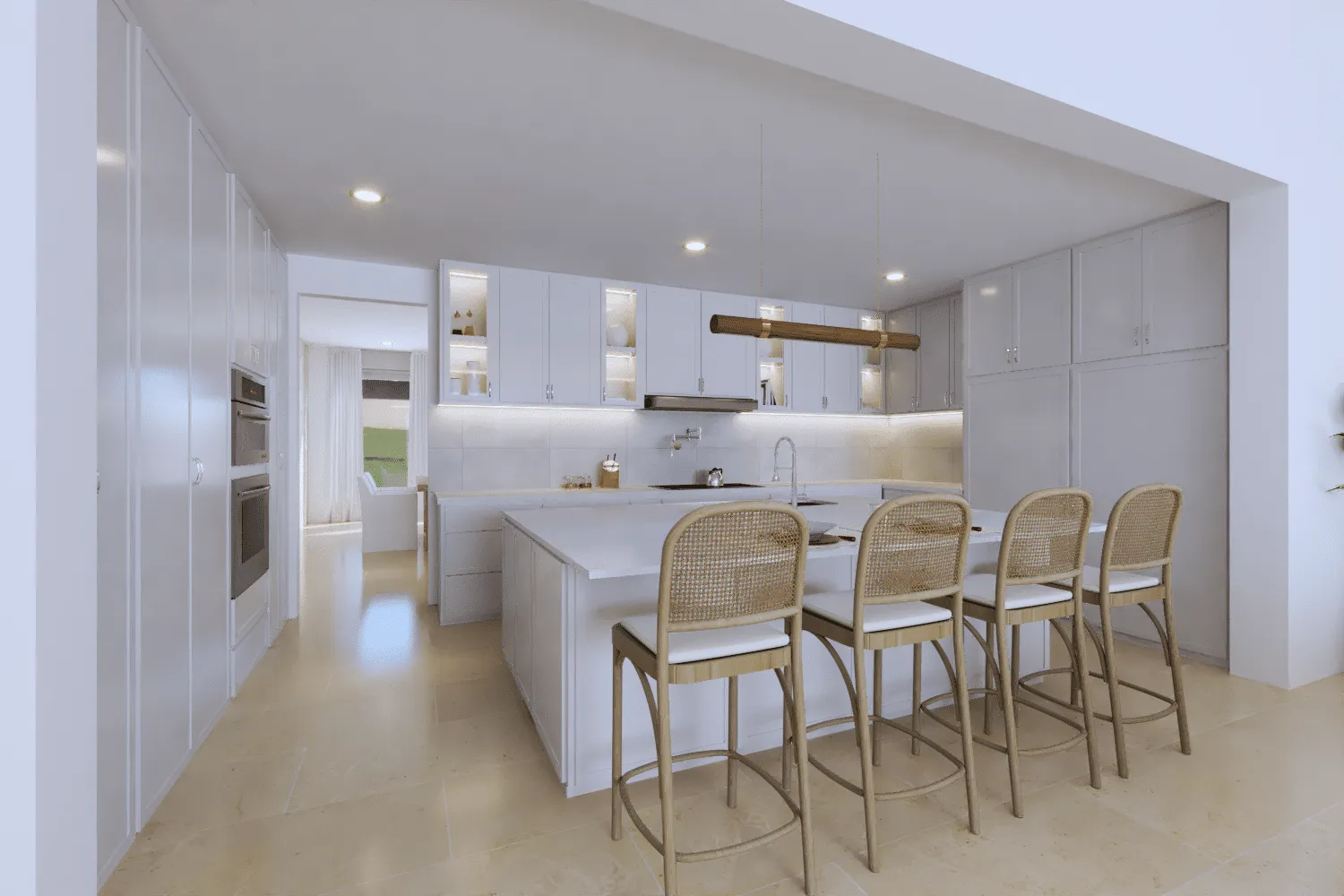Rendering of the kitchen
