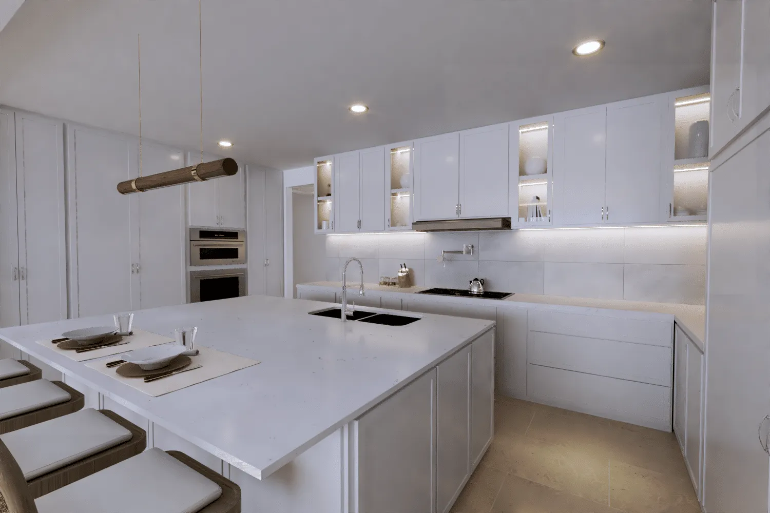 Rendering of the kitchen from another angle