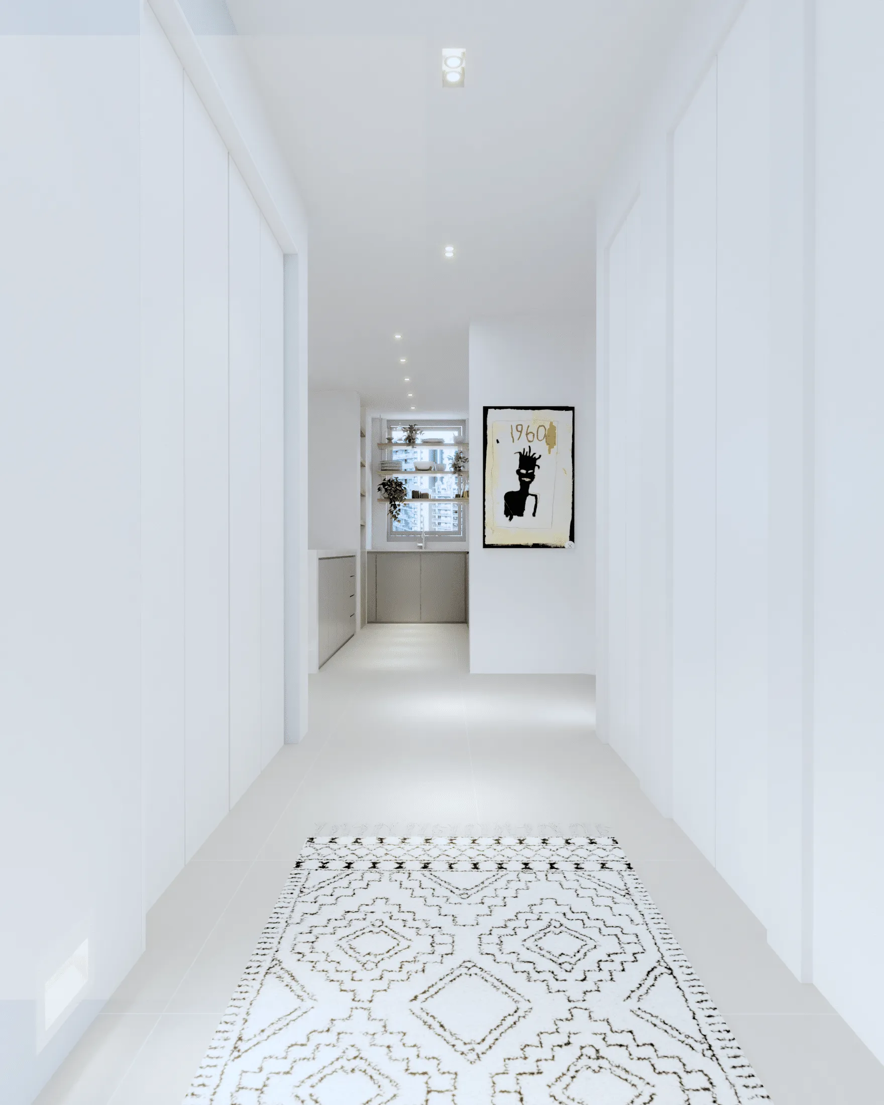 Rendering of the condo foyer