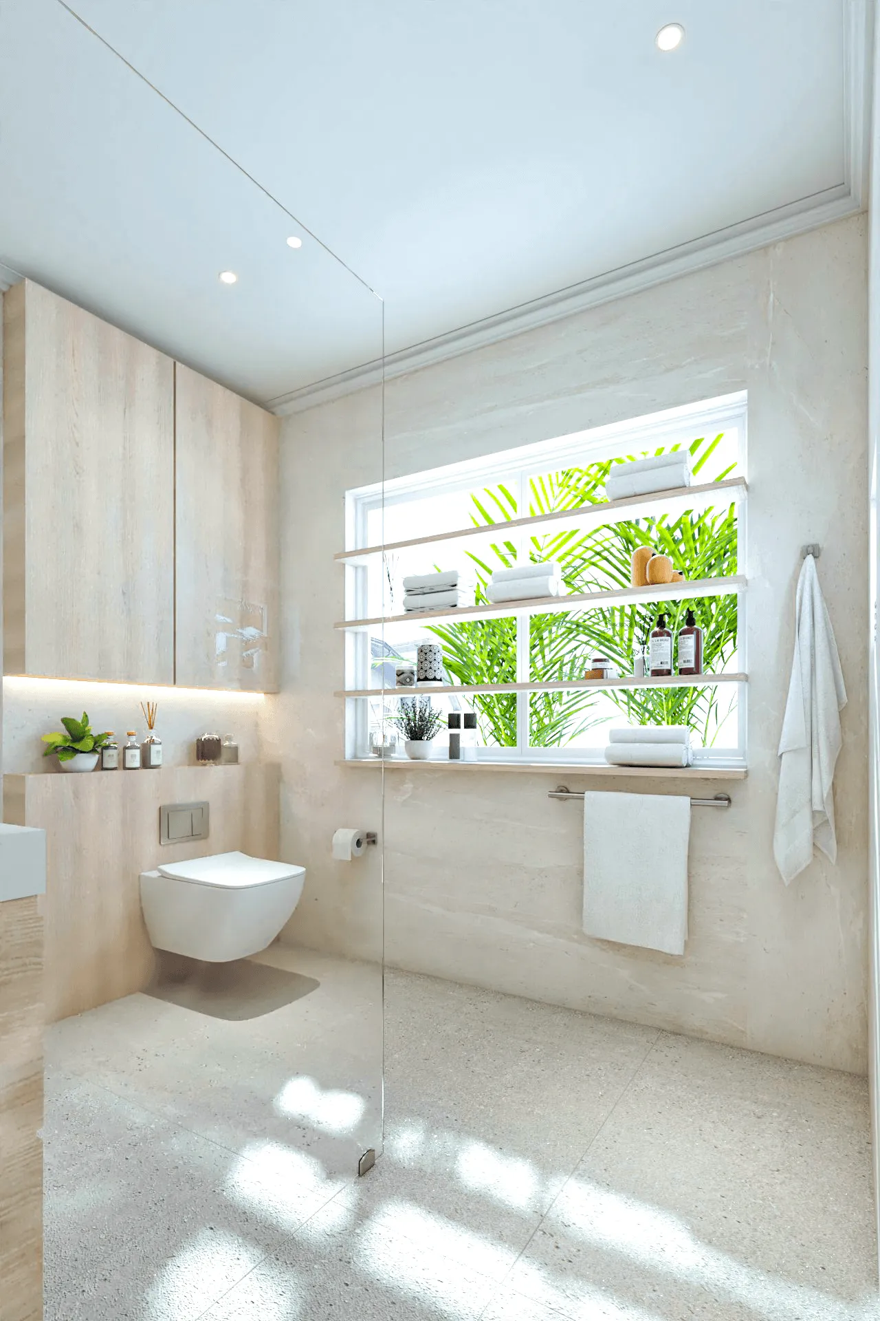 Rendering of the master bathroom from another angle