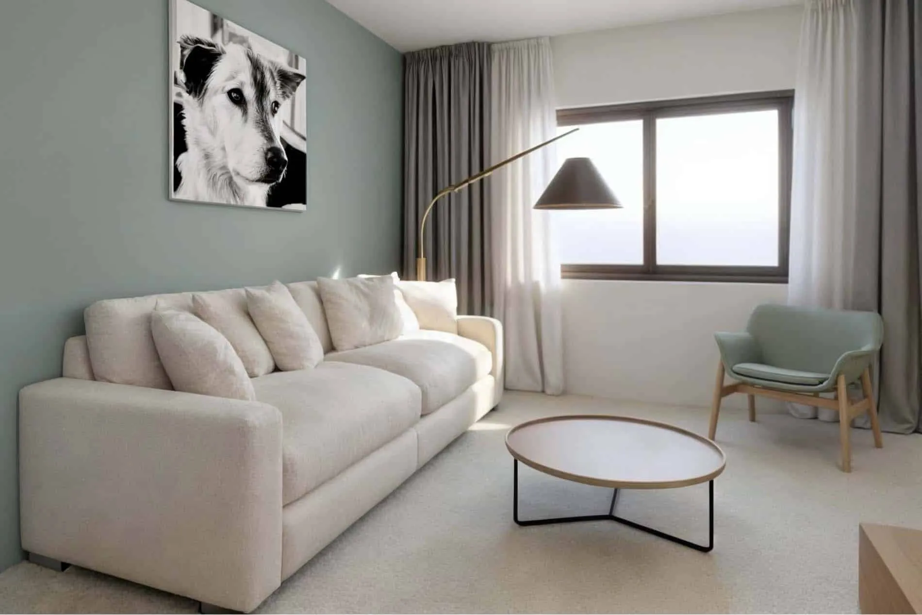 Rendering of the guest room of the Coral Gables apartment