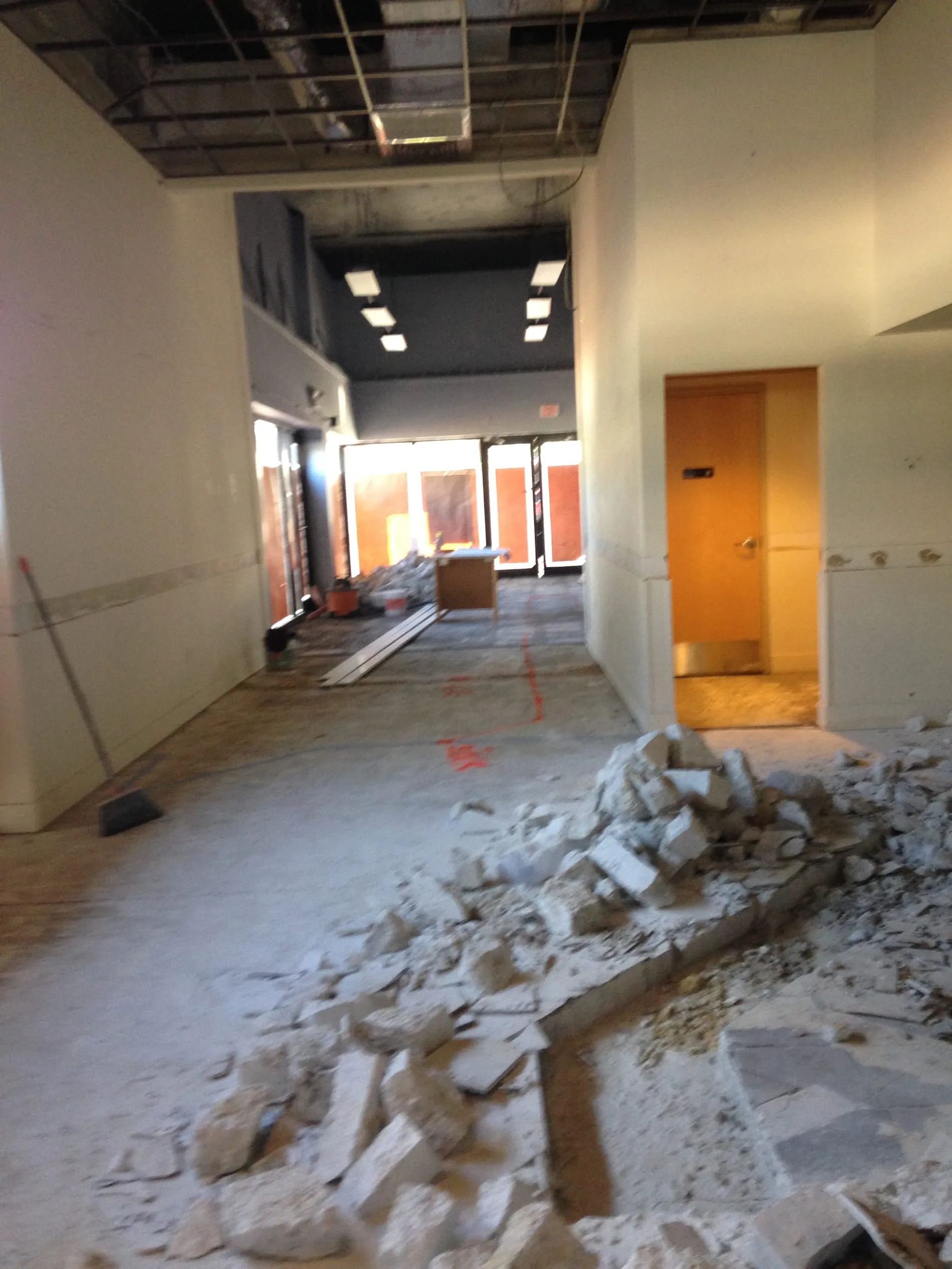 Café Crème Miami Restaurant - before picture of the space during construction